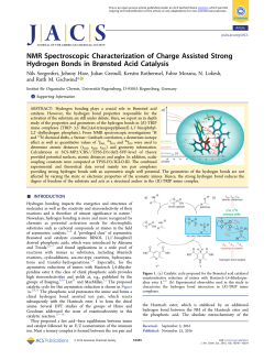 NMR Spectroscopic Characterization of Charge Assisted Strong