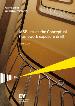 Applying IFRS: IASB issues the Conceptual Framework
