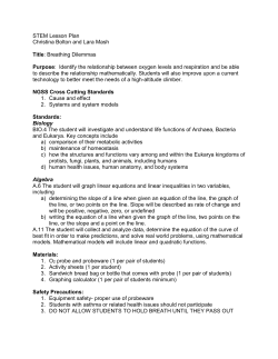 STEM Lesson Plan Christina Bolton and Lara Mash Title: Breathing