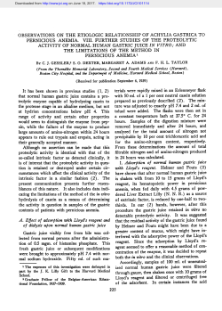 that the residual activity of the gastric juice found ized normal human