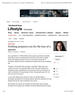 Nothing prepares you for the loss of a spouse | The Detroit News