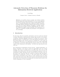 Automatic Detection of Thesaurus Relations for Information Retrieval