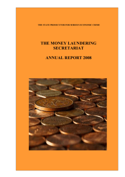 THE MONEY LAUNDERING SECRETARIAT Annual report. 2008