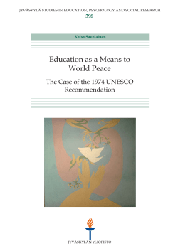 Education as a Means to World Peace. The Case of the 1974