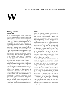 The Routledge Linguistics Encyclopedia