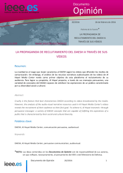 La propaganda de reclutamiento del Daesh a trav&eacute;s de sus v&iacute;deos