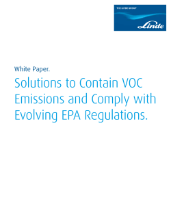 Solutions to Contain VOC Emissions and