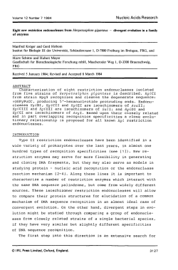 Eight new restriction endonucleases from Herpetosiphon giganteus