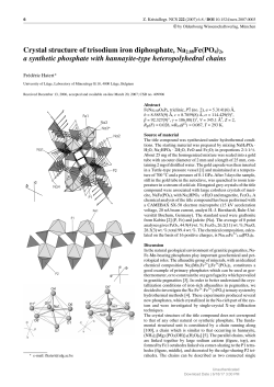 Crystal structure of trisodium iron diphosphate, Na2. 88Fe (PO4) 2, a