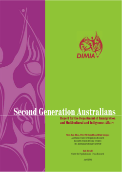 Second Generation Australians - Department of Social Services