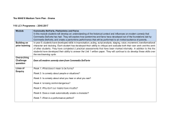 Does all modern comedy stem from Commedia Dell`arte