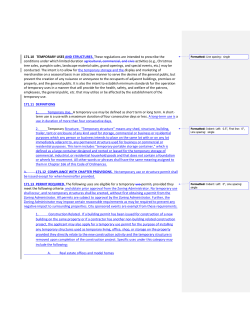 171.10 TEMPORARY USES AND STRUCTURES. These