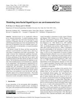Modeling interfacial liquid layers on environmental ices