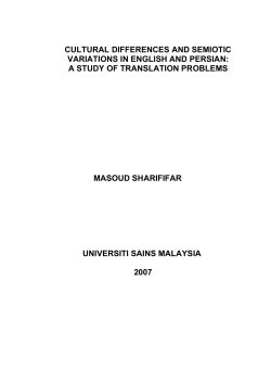cultural differences and semiotic variations in english and persian