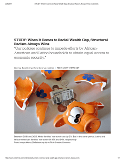 When It Comes to Racial Wealth Gap, Structural Racism Always Wins