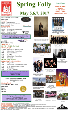 May 5,6,7, 2017 - Kernersville Spring Folly