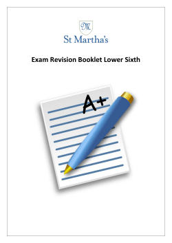 Exam Revision Booklet Lower Sixth