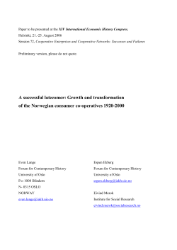 Growth and transformation of the Norwegian consumer co