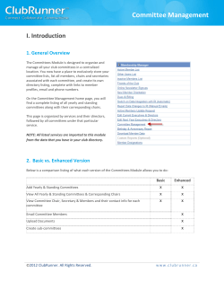 Committee Management