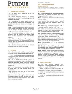 23 HVAC 3100 Ductwork Dampers and Louvers