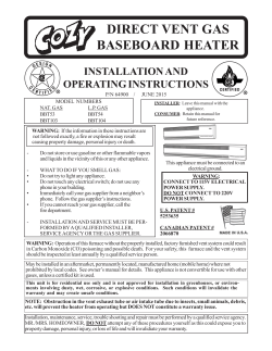 direct vent gas baseboard heater