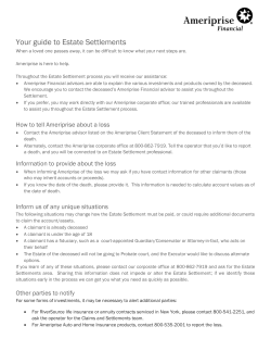 Your guide to Estate Settlements