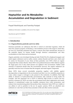 Heptachlor and Its Metabolite: Accumulation and