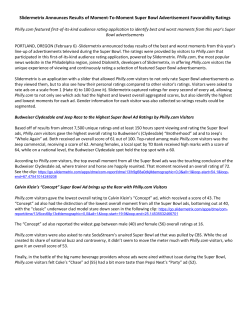 Slidermetrix Announces Results of Moment-To