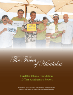 2012-2013 - Hualalai `Ohana Foundation