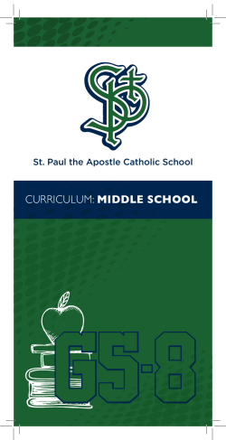 Junior high - St. Paul the Apostle Catholic School