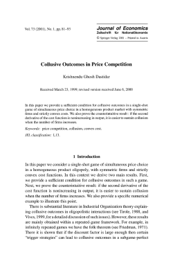 Collusive outcomes in price competition