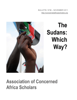 The Sudans: Which Way? - Association of Concerned Africa Scholars