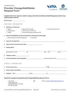 Submit the Provider Change Form