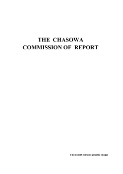 the chasowa commission of report - Institute for International and