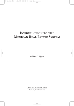 Introduction to the Mexican Real Estate System