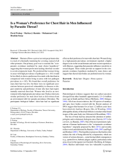 Is a Woman`s Preference for Chest Hair in Men Influenced by