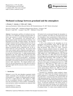 Methanol exchange between grassland and the