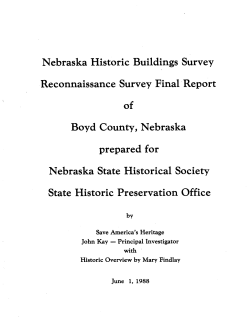 Boyd County - Nebraska State Historical Society