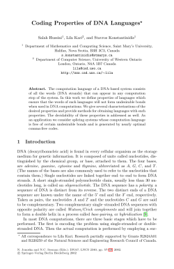 Coding Properties of DNA Languages