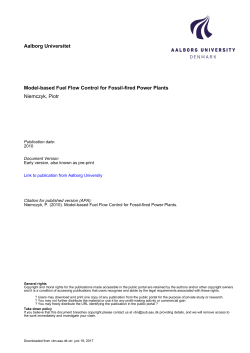 Model-based Fuel Flow Control for Fossil-fired Power - VBN
