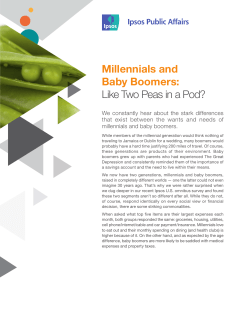 Millennials and Baby Boomers: Like Two Peas in a Pod?