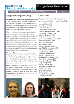 Postgraduate Newsletter