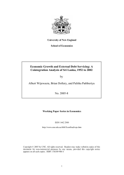 Economic Growth and External Debt Servicing: A