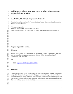 Validation of a large area land cover product using