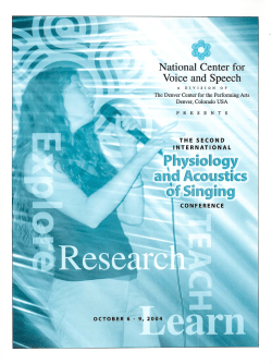 PAS2004 - National Center for Voice and Speech