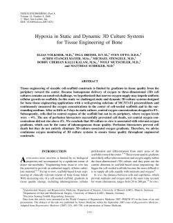 Hypoxia in Static and Dynamic 3D Culture Systems for Tissue
