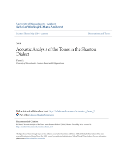 Acoustic Analysis of the Tones in the Shantou Dialect