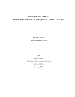 Pierce the Future for Hope - The Real Cost of Prisons Project