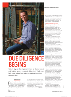 Due Diligence begins - Shane Hiscock Property