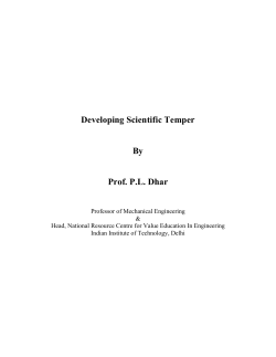 Developing Scientific Temper